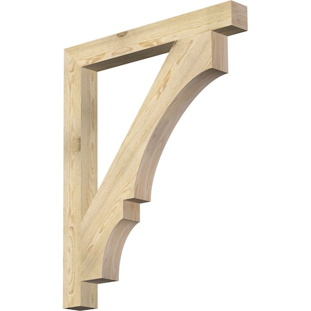 Ekena Millwork Balboa Block Rough Sawn Bracket, Douglas Fir, 4"W x 36"D x 44"H BKT04X36X44BOA05RDF